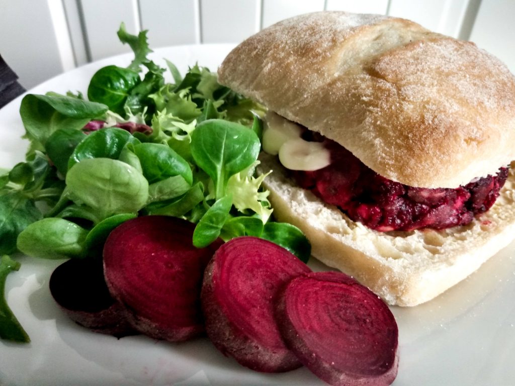 Beetroot burger. Easy Beet Burger Recipe by a Hopeful Home.