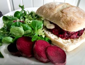 Featured image beetroot burger. Easy Beetroot Burger recipe by a Hopeful Home.